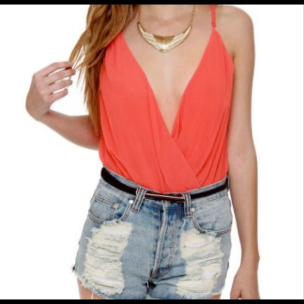 Kittenish coral bodysuit *never worn.